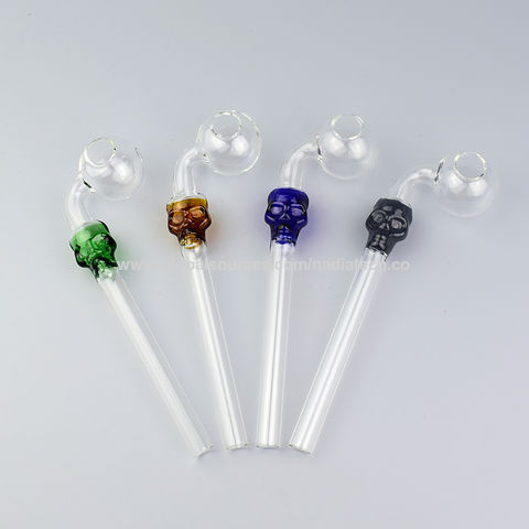 Colorful Skull Bent OB Bubbler - Jar of 50 (MSRP $5.99 Each)