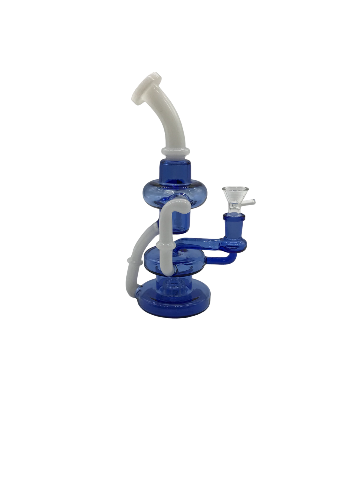 Glass Bong Blue and White Tubes Design (MSRP $99.99)