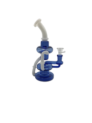 Glass Bong Blue and White Tubes Design (MSRP $99.99)