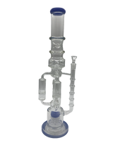 Glass Bong 21in Blue Tubes Design (MSRP $109.99)