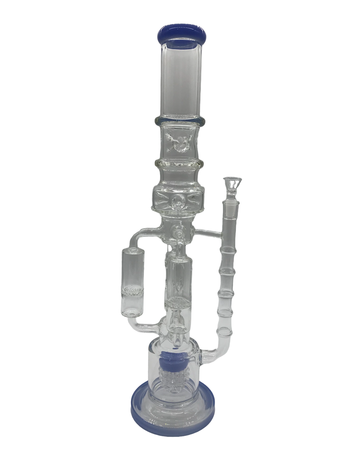 Glass Bong 21in Blue Tubes Design (MSRP $109.99)