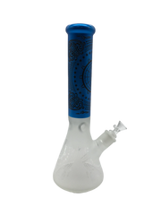 Glass Bong 14in Celestial Blue Design (MSRP $69.99)