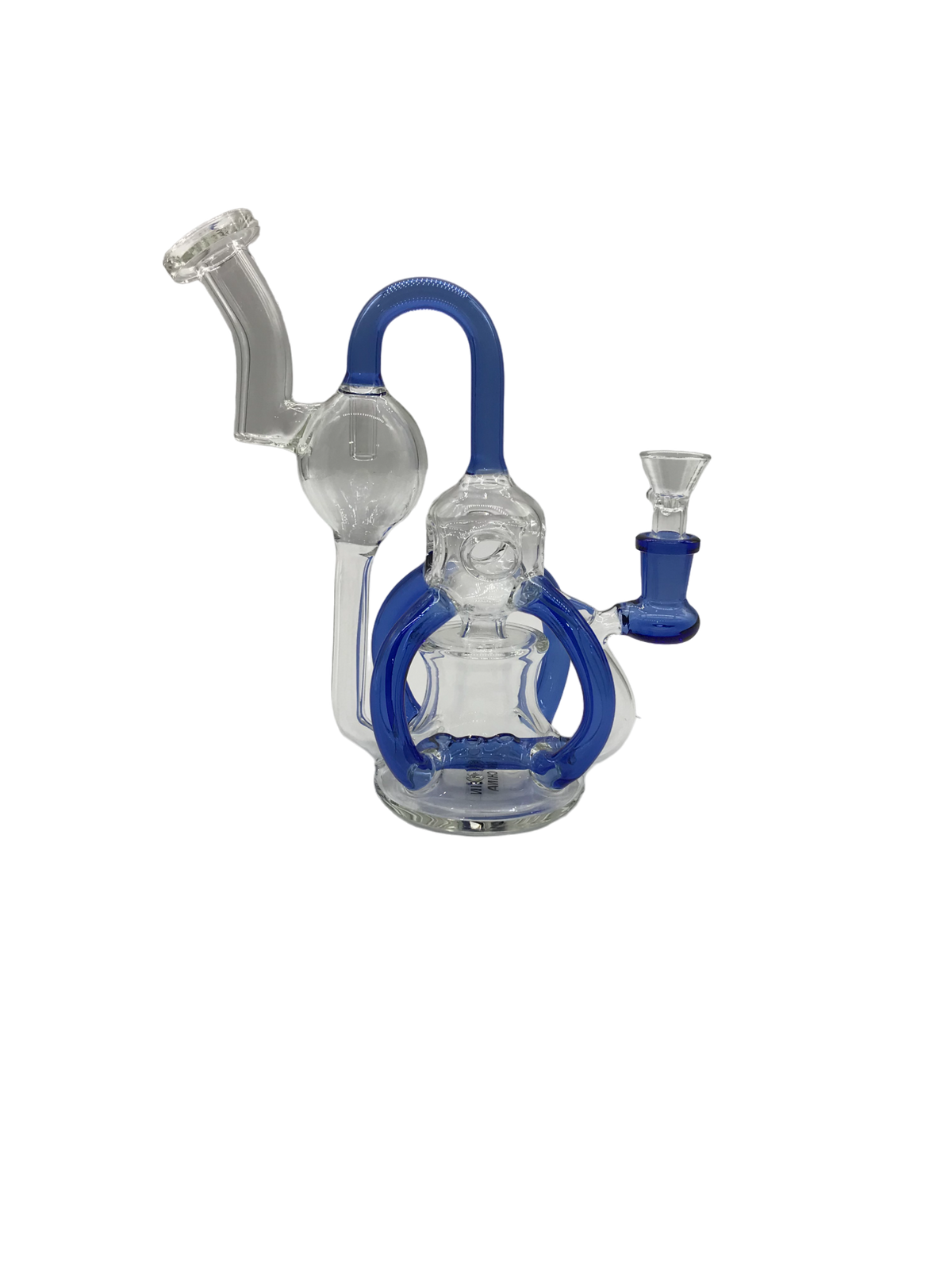 Glass Bong 9in Blue and White Tubes Design (MSRP $69.99)