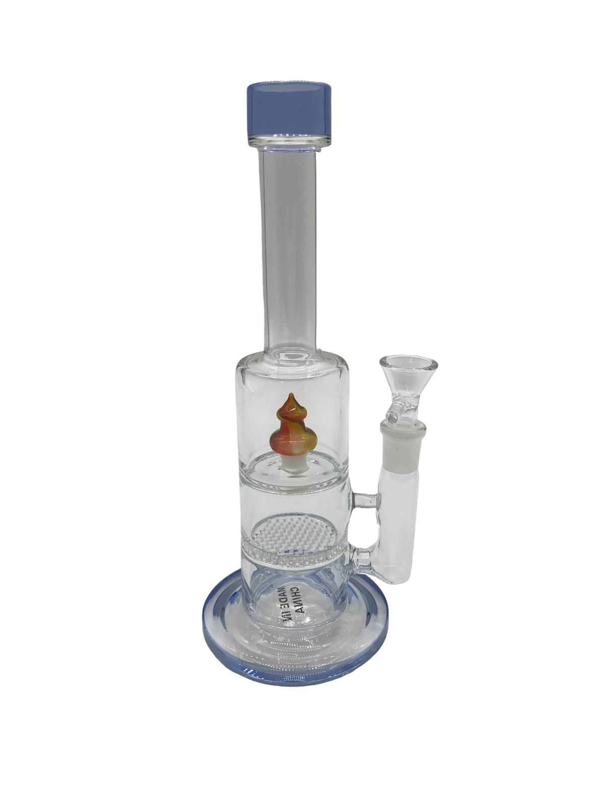 Glass Bong 10in Blue with Flame Design (MSRP $59.99)