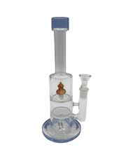 Glass Bong 10in Blue with Flame Design (MSRP $59.99)