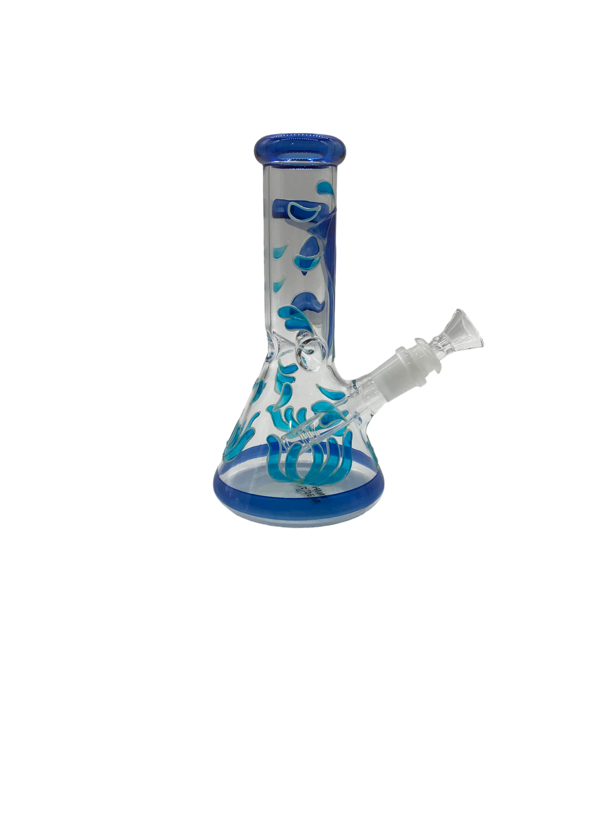 Glass Bong 8in Blue Dolphin Design (MSRP $39.99)