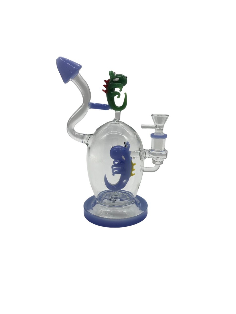 Glass Bong 9in Clear/Blue (MSRP $59.99)