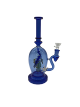Glass Bong 11in Blue Fishbowl Design (MSRP $119.99)