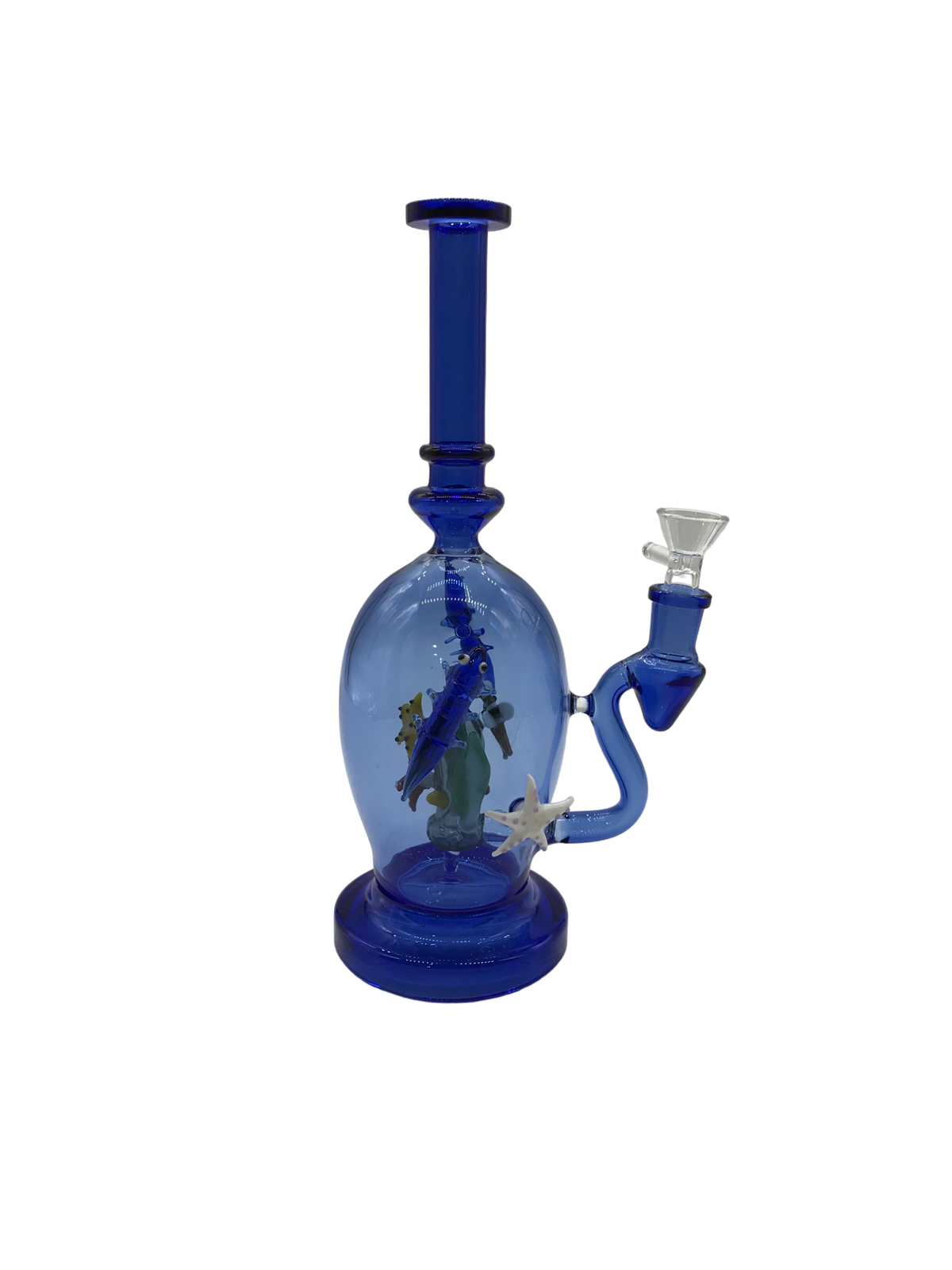 Glass Bong 11in Blue Fishbowl Design (MSRP $119.99)