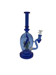 Glass Bong 11in Blue Fishbowl Design (MSRP $119.99)