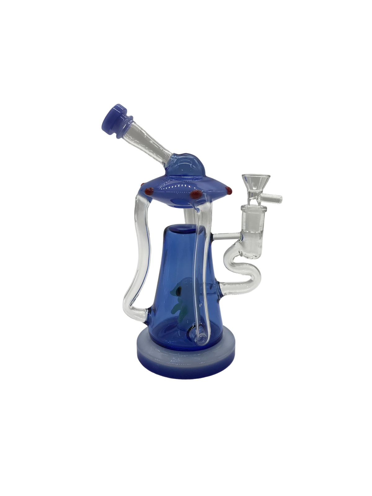 Glass Bong 10in Blue UFO Design (MSRP $89.99)