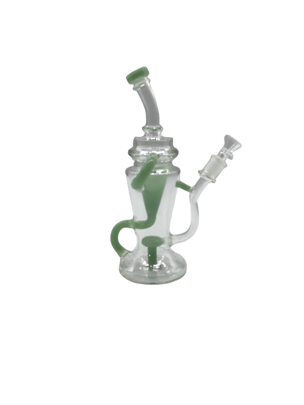 Glass Bong 11in Light Green Tubes Design (MSRP $79.99)