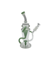 Glass Bong 11in Light Green Tubes Design (MSRP $79.99)