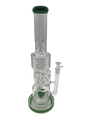 Glass Bong 17in Green Tower Design (MSRP $99.99)