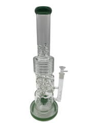 Glass Bong 17in Green Tower Design (MSRP $99.99)