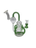 Glass Bong 9in Green Tubes Design (MSRP $69.99)