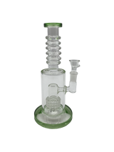 Glass Bong 10in Green Outline with Rings Design (MSRP $29.99)