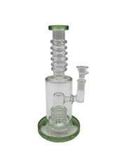 Glass Bong 10in Green Outline with Rings Design (MSRP $29.99)