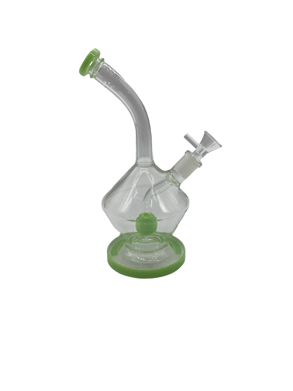 Glass Bong 10in Green Bowl with Outline Design (MSRP $29.99)