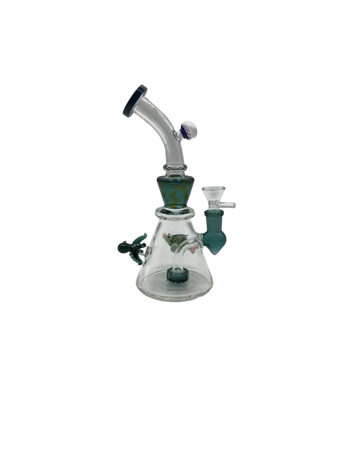 Glass Bong 9in Green Octopus Design (MSRP $74.99)