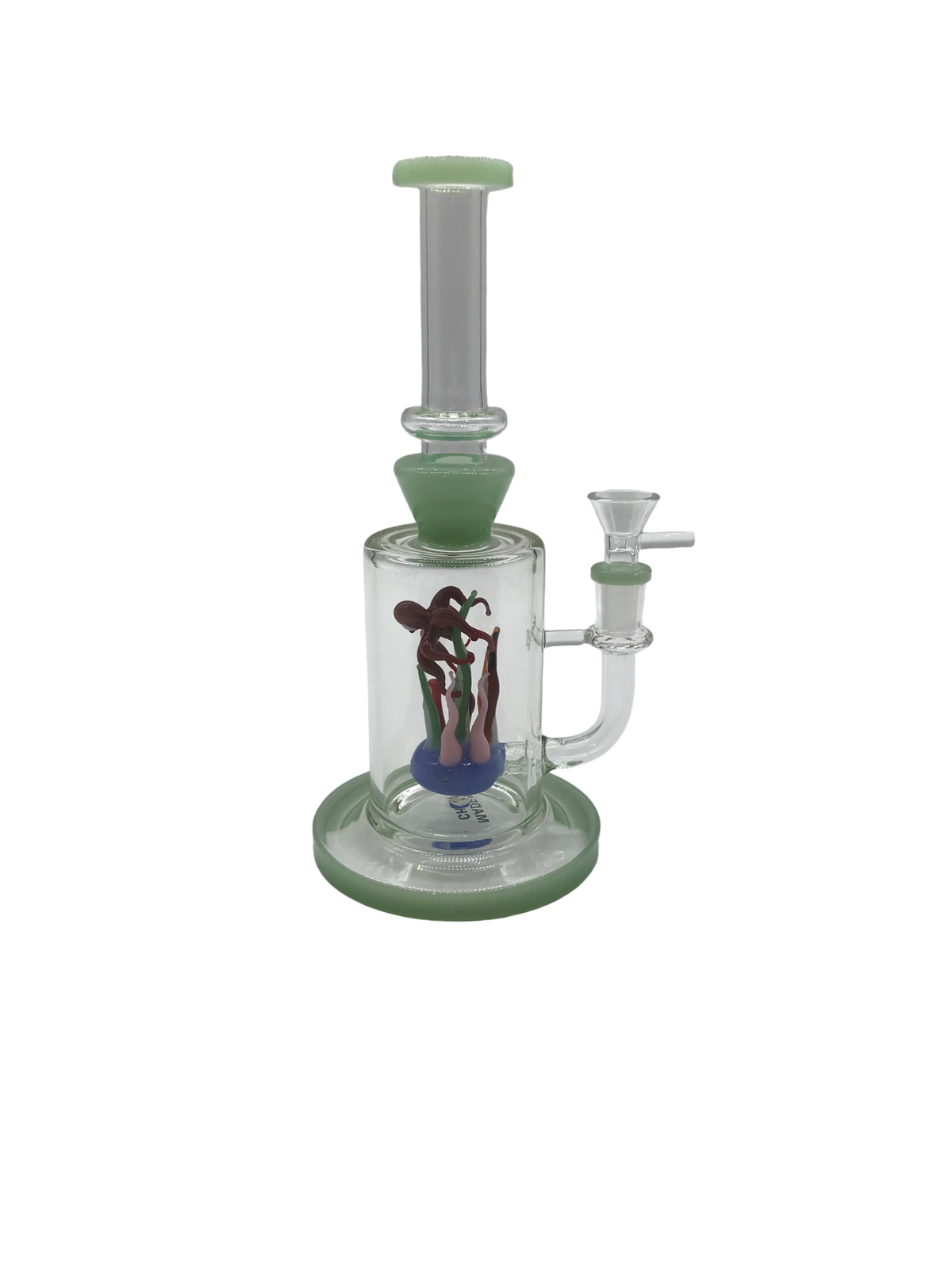 Glass Bong 10in Light Green Octopus Design (MSRP $79.99)