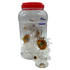 Glass Bong 8in Whirlpool Design 3ct Jar (MSRP $59.99ea)