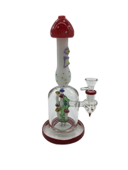 Glass Bong 10in Red Mushroom Design (MSRP $79.99)