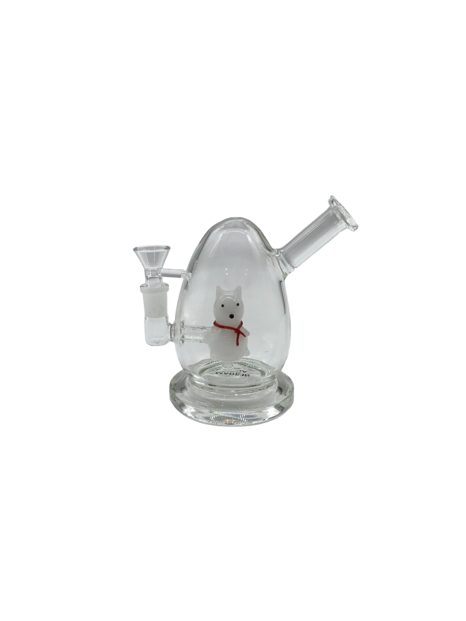 Glass Bong 6in Polar Bear Design (MSRP $34.99)