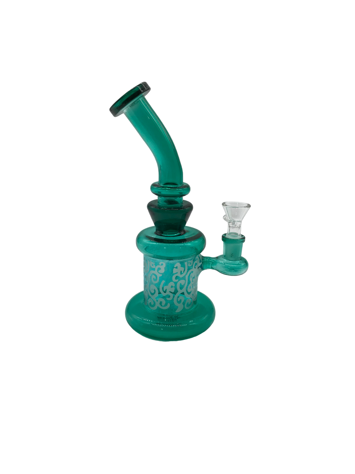 Glass Bong 9in Teal Swirl Design (MSRP $49.99)