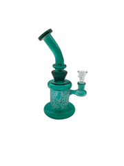 Glass Bong 9in Teal Swirl Design (MSRP $49.99)