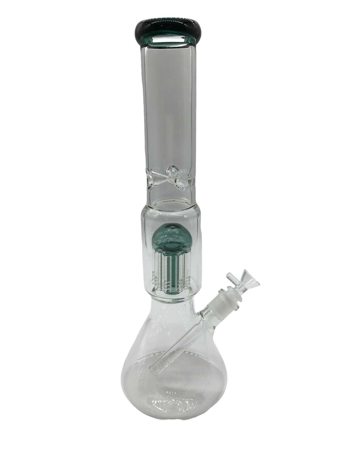 Glass Bong 18in Teal Outline Design (MSRP $79.99)