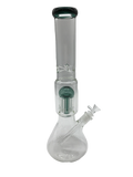 Glass Bong 18in Teal Outline Design (MSRP $79.99)