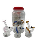 Glass Bong 6in Telescope Design Assorted Colors 4ct Jar (MSRP $49.99ea)