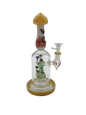 Glass Bong 10in Yellow Mushroom Design (MSRP $79.99)