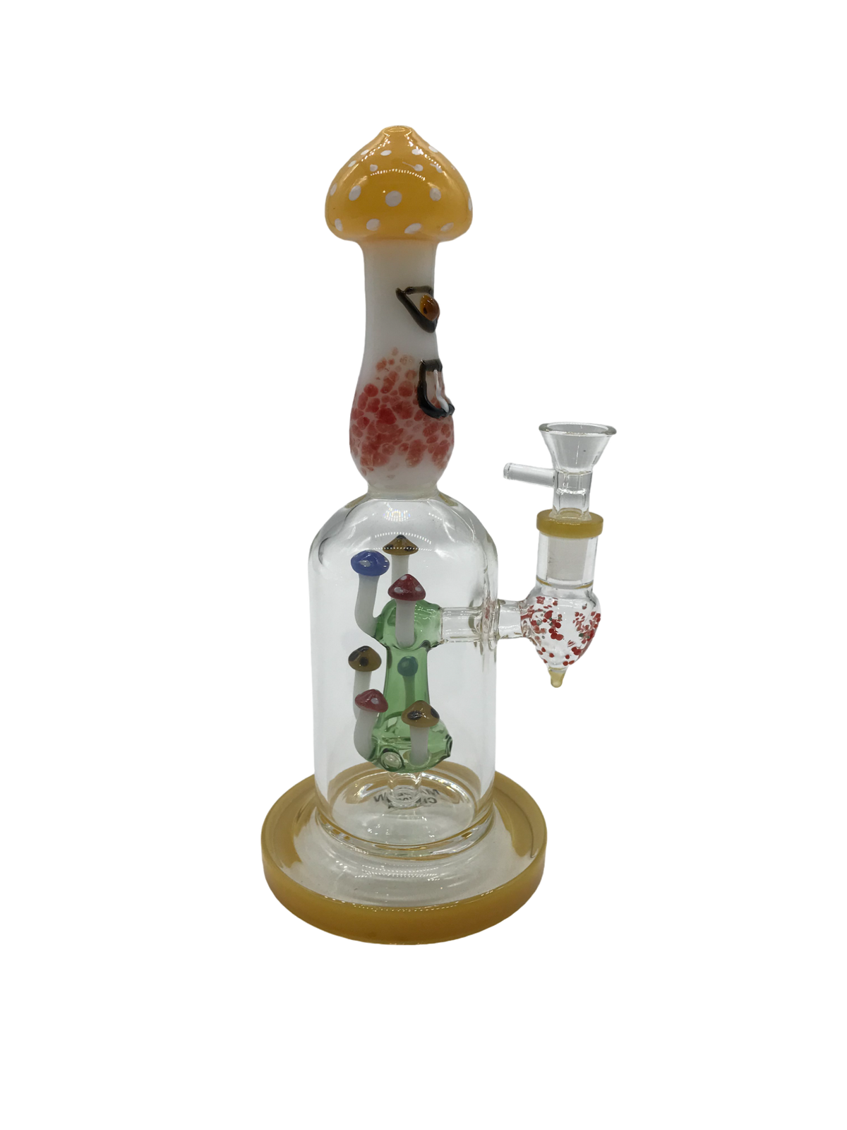 Glass Bong 10in Yellow Mushroom Design (MSRP $79.99)