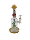 Glass Bong 10in Yellow Mushroom Design (MSRP $79.99)