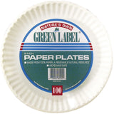 Paper Plates 9" 100CT Green Label