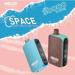 Hecoo Space 30K Puffs DTL Disposable Vape - Display of 5 (MSRP $24.99 Each)