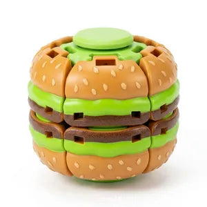 Hamburger Decompress Rotate Fidget Spinner Toy - Display of 12
