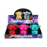 Metalic Giant Elephant Design Grinder 63mm - Display of 6