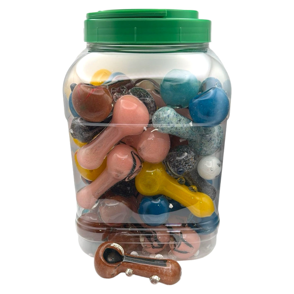 IDGAF 3 Inch Mix Dicro Hand Pipe 45 Piece Jar (MSRP $5.99ea)