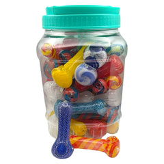 IDGAF 3.5 Inch Mix Fancy Hand Pipe 35 Piece Jar (MSRP $7.99ea)