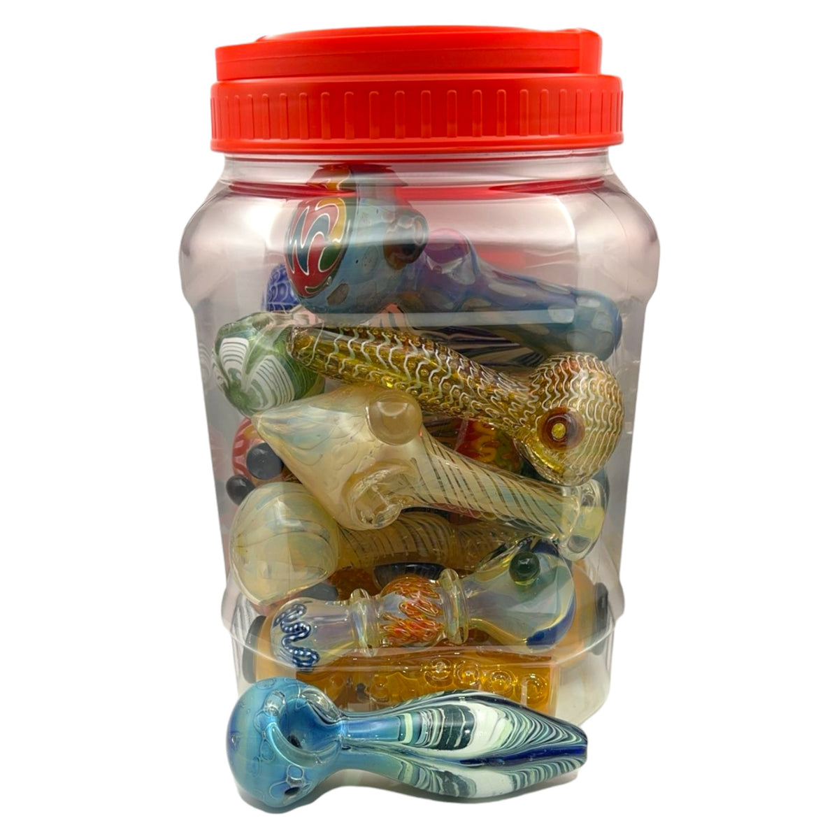 IDGAF 4 Inch Mix Fancy Hand Pipe 30 Piece Jar (MSRP $7.99ea)