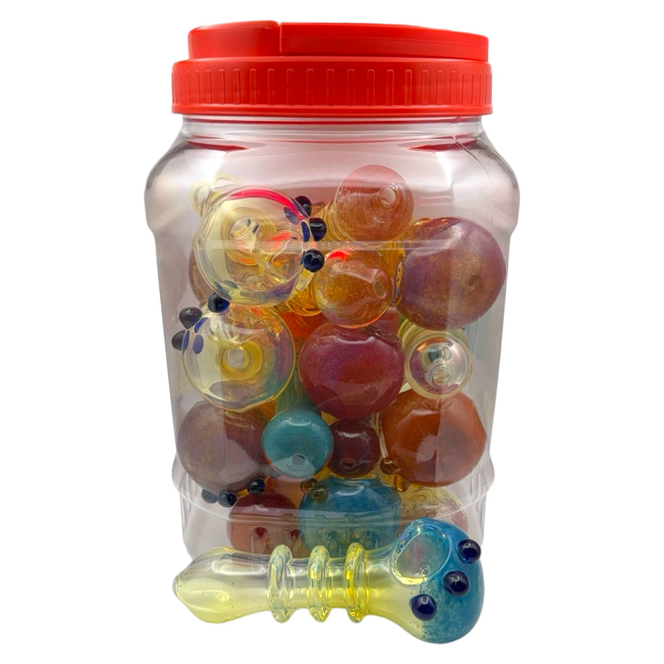 IDGAF 5 Inch Mix Heavy Duty Hand Pipe 15 Piece Jar (MSRP $11.99ea)