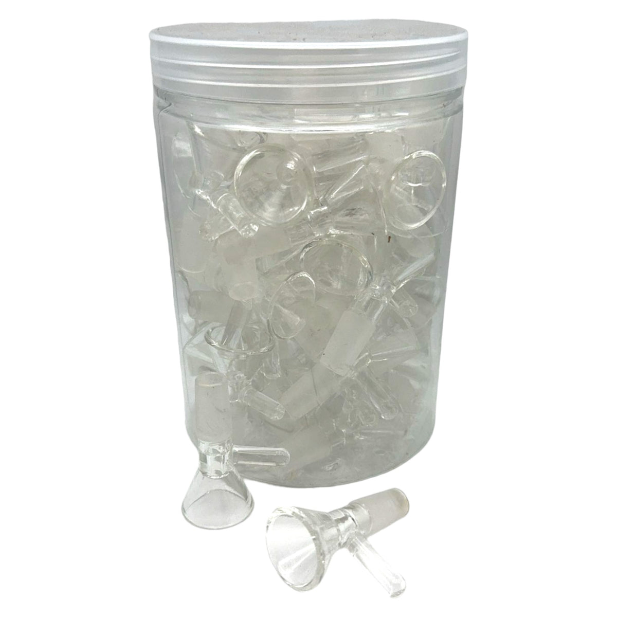 IDGAF Clear 10mm Glass Bowl 50ct Jar (MSRP 3.49ea)