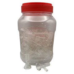 IDGAF Flat Handle Clear 14mm Glass Bowl 50ct Jar (MSRP $2.99ea)