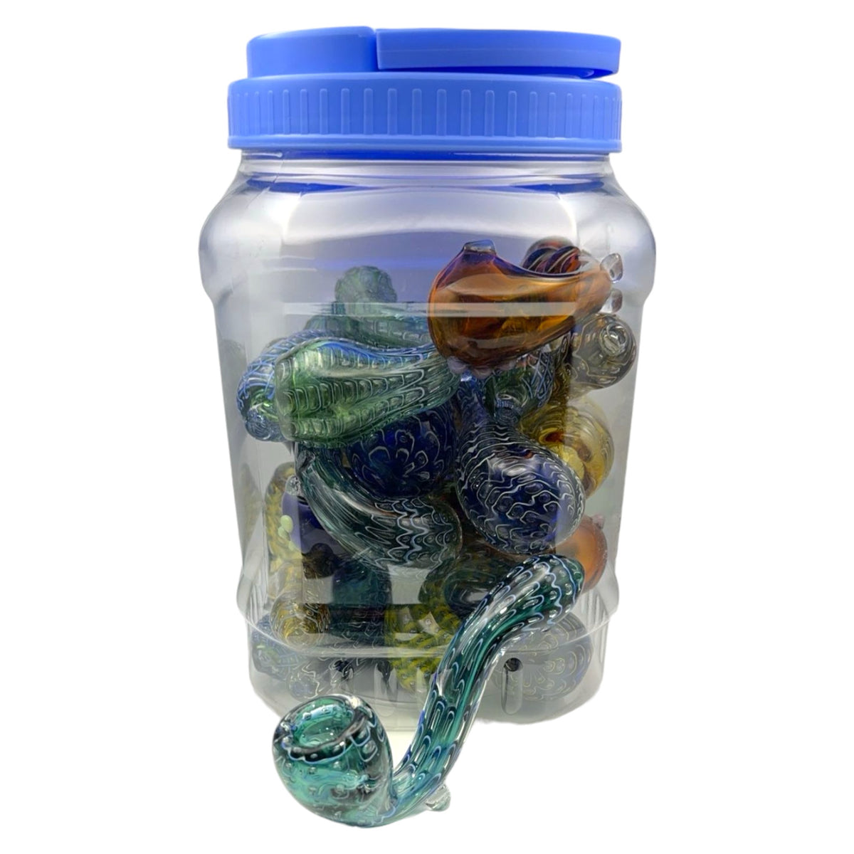 IDGAF Sherlock Frit Hand Pipe 20 Piece Jar (MSRP $11.99ea)