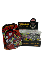 IDGAF Medium Rolling Tray + Lid 8 Piece Display (MSRP $11.99ea)