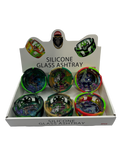 IDGAF Silicone Covered Glass Ashtray 6 Piece Display (MSRP $7.99ea)