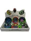 IDGAF Silicone Covered Glass Ashtray 6 Piece Display (MSRP $7.99ea)
